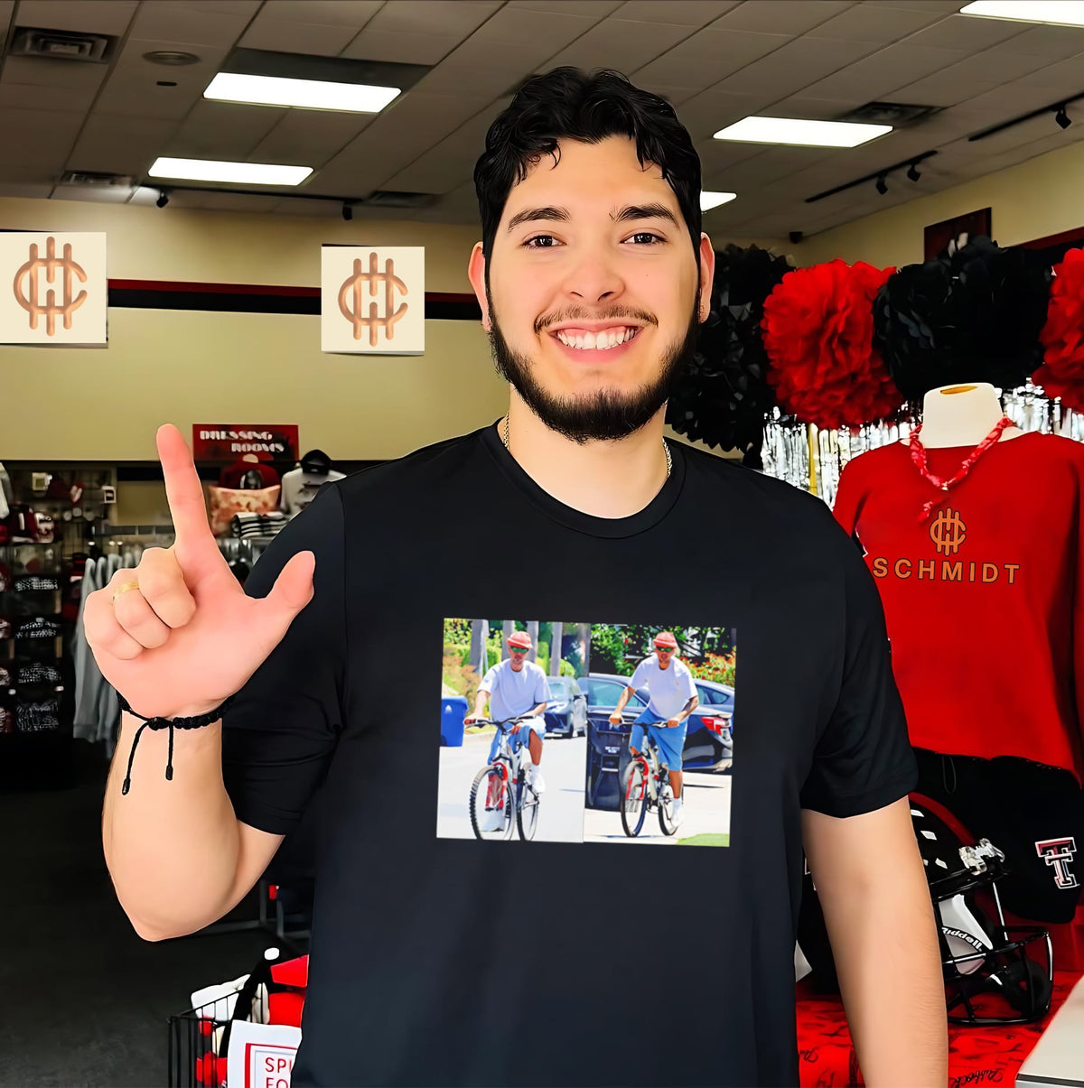 Justin Cycling photo funny shirt