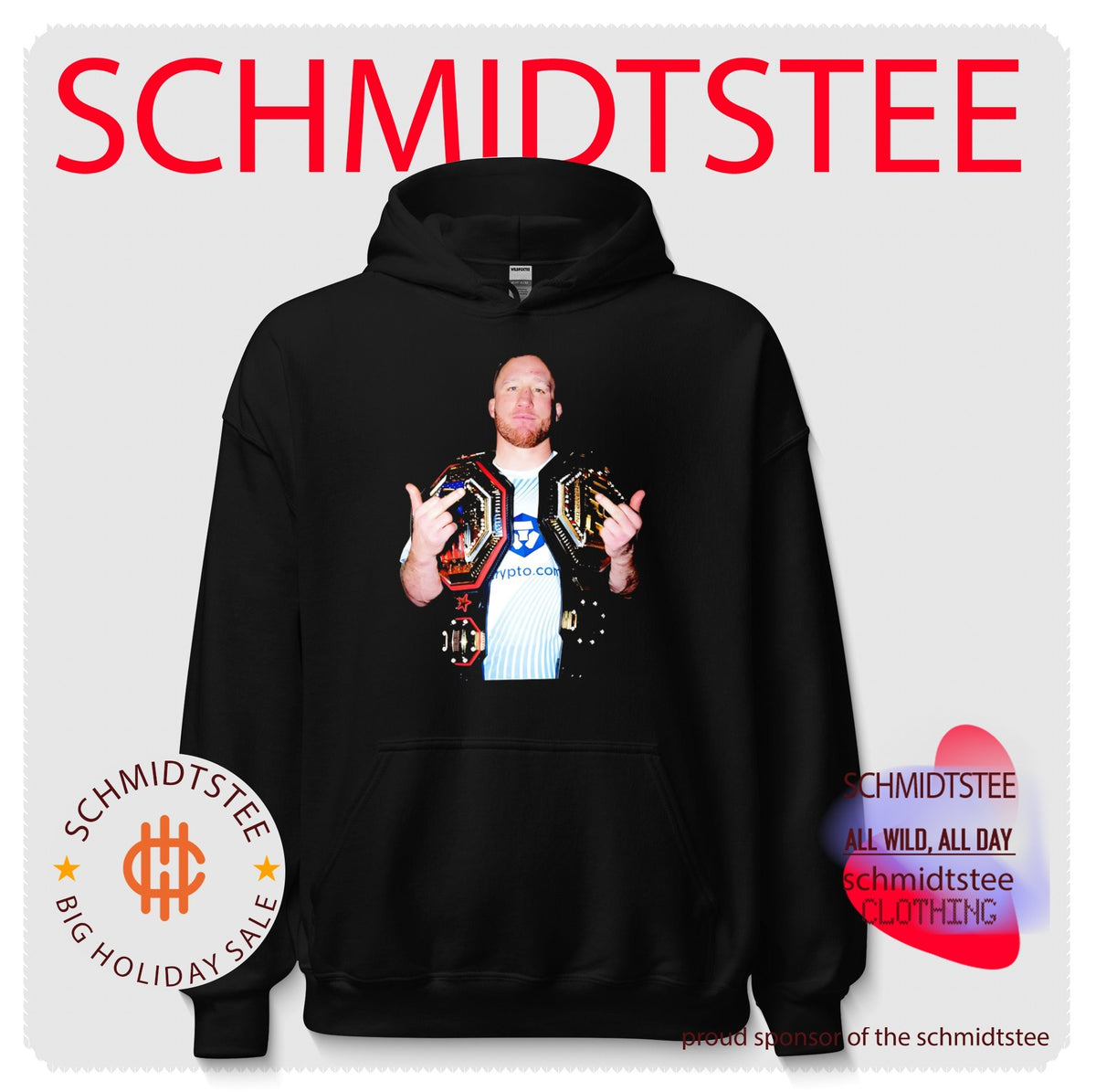 Justin Gaethje 14 Champions 2026 middle finger shirt