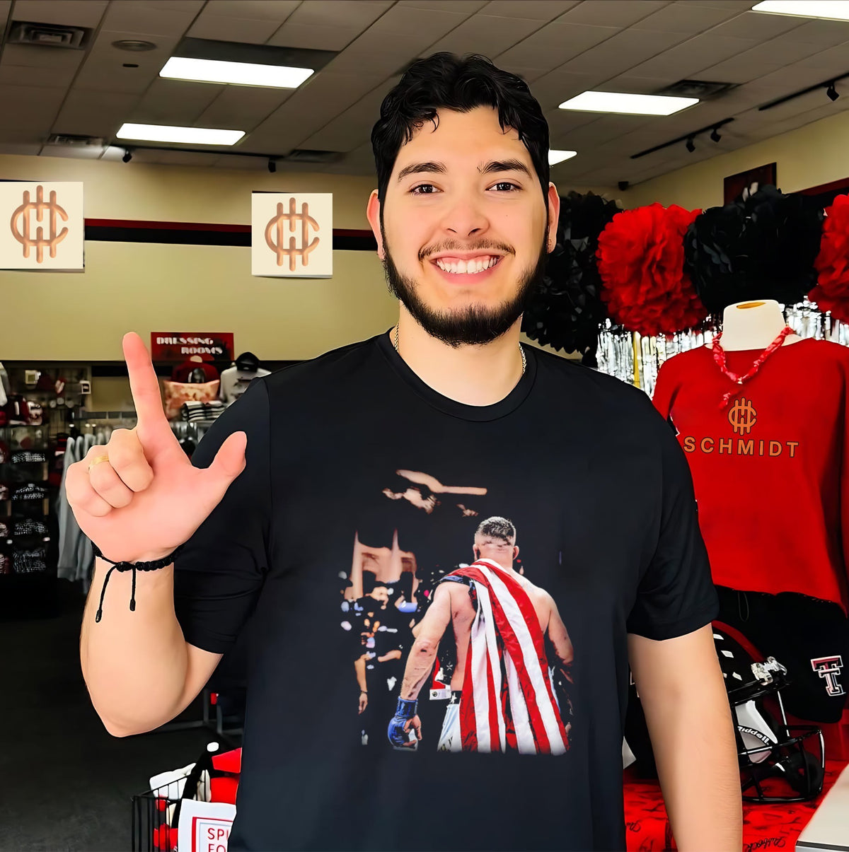 Justin Gaethje 2026 UFC Champions behind shirt