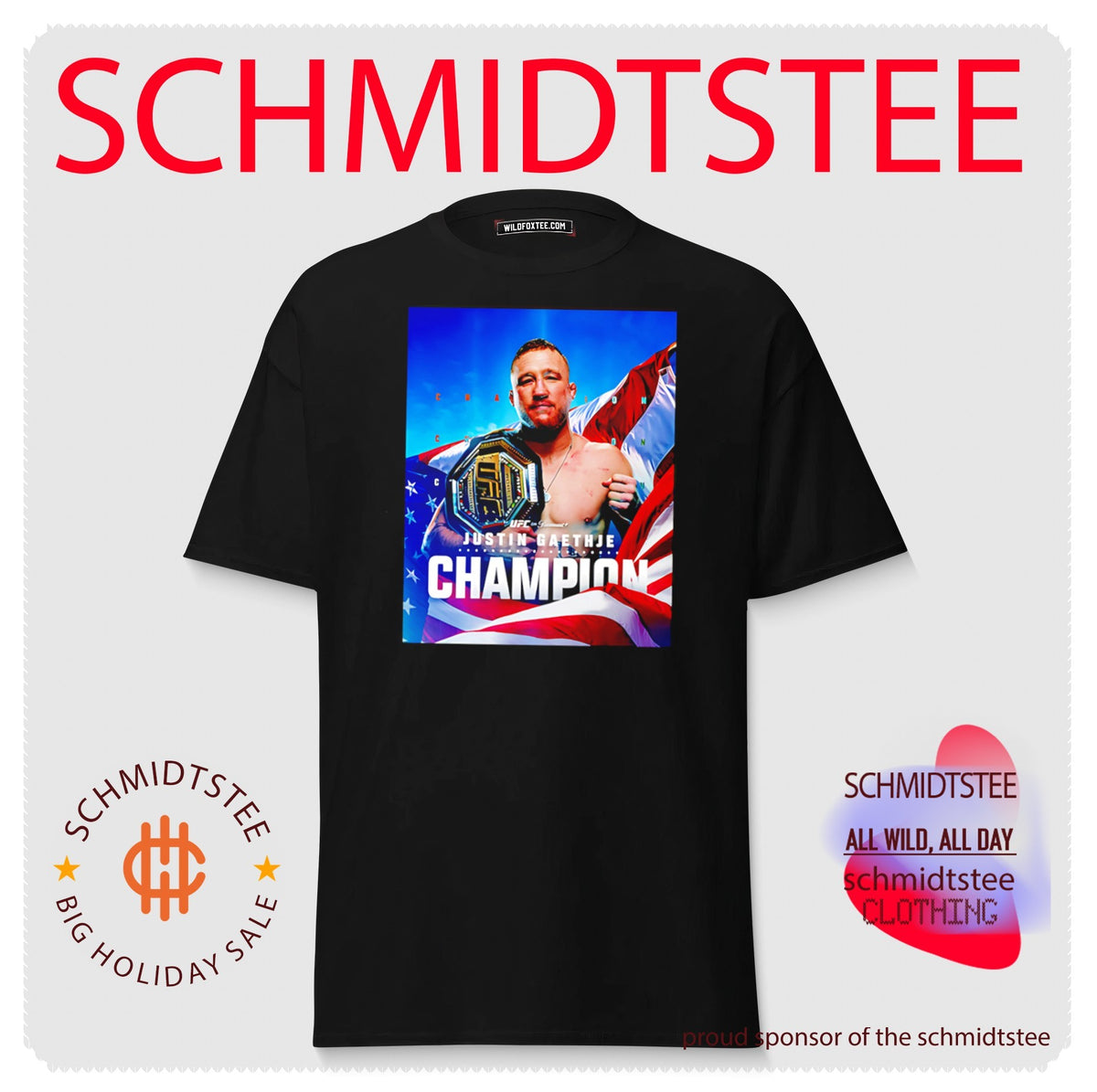 Justin Gaethje UFC World Champion Freedom 250 shirt