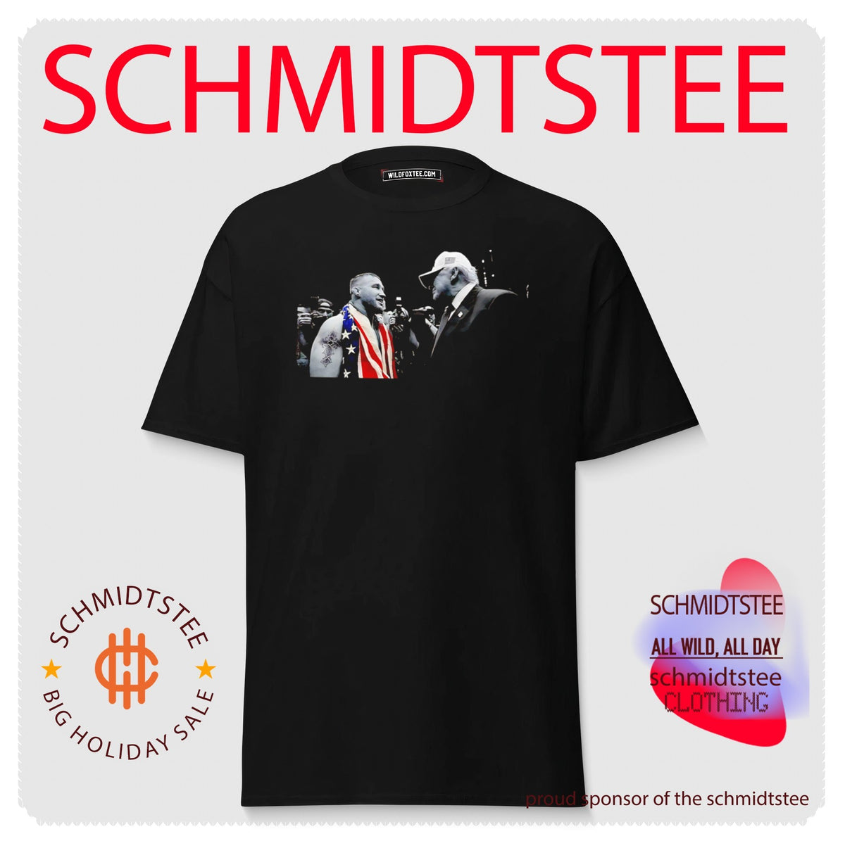 Justin Gaethje and Trump UFC Champions 2026 graphic shirt