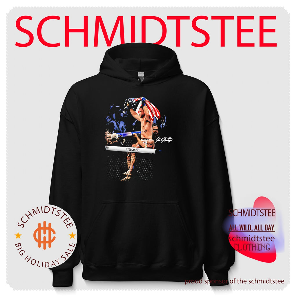 Justin Gaethje holding American flag signature vintage shirt
