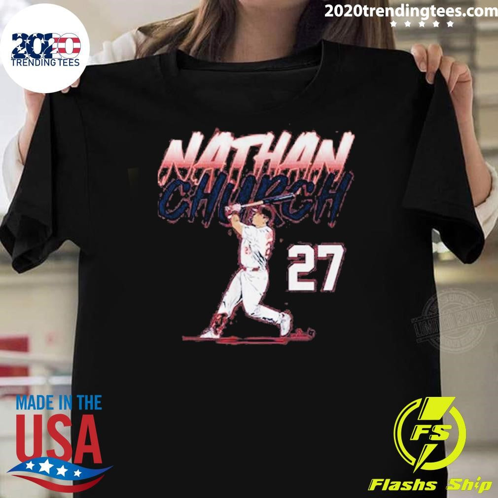 Nathan Church 27 Slugger Swing Number Shirt