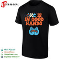 KC Is in Good Hands Kansas City Basketball Sports Lightning Hands Graphic Shirt