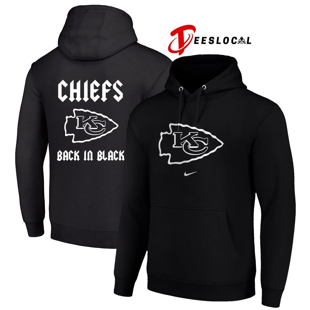 Kansas City Chiefs back in black logo shirt
