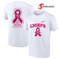 Kansas City Chiefs never ever giving up hope breast cancer awareness shirt