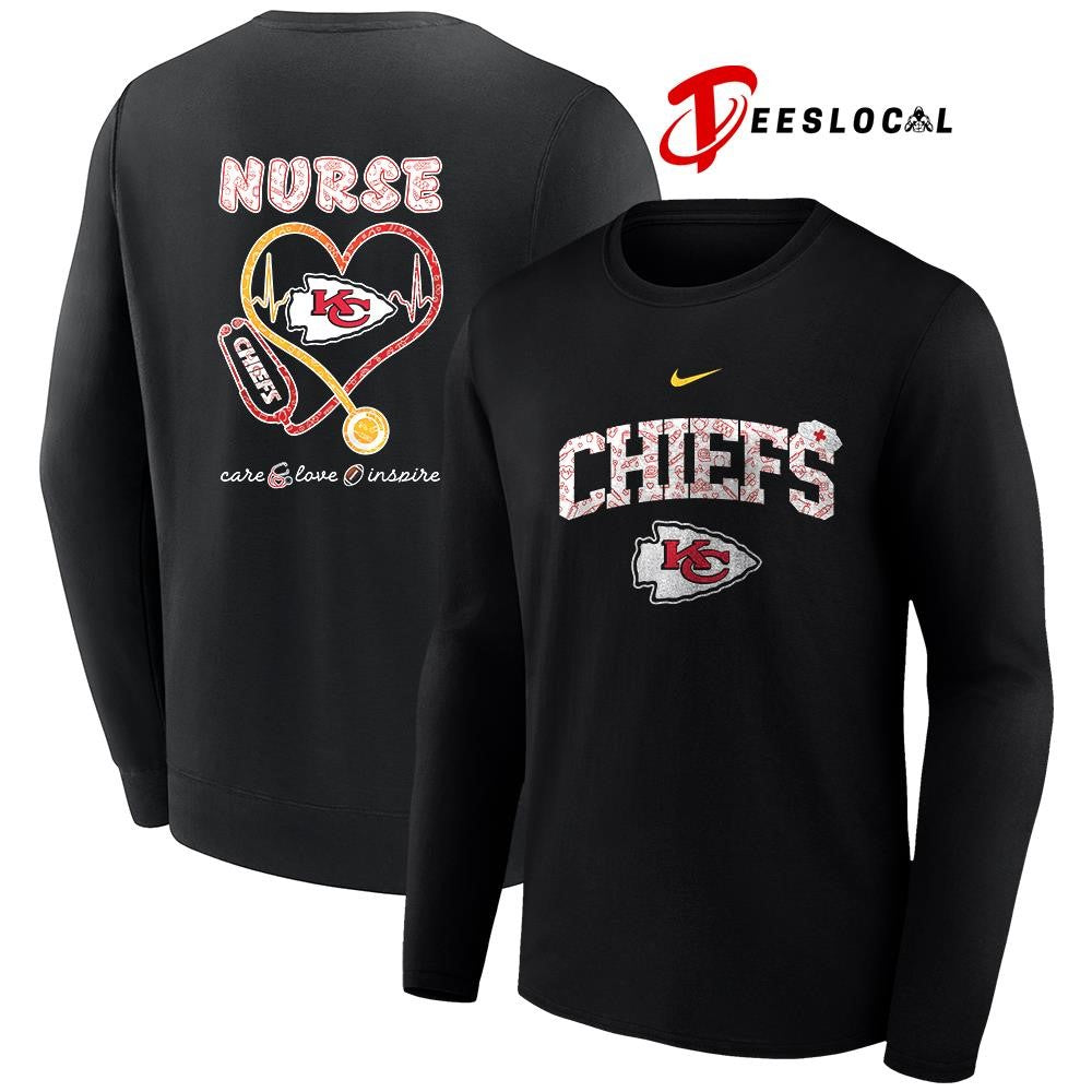 Kansas City Chiefs x Nurse care love inspire logo shirt