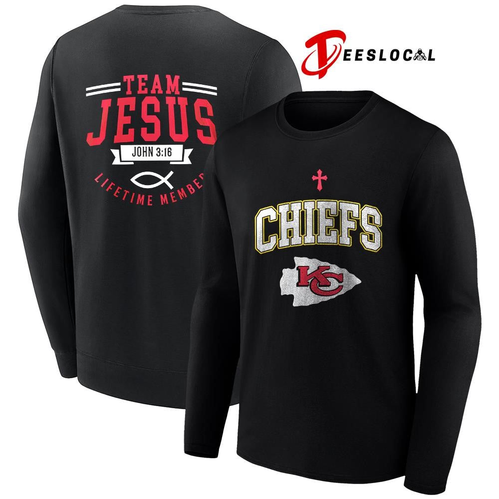Kansas City Chiefs x team Jesus lifetime member John 3 16 logo shirt