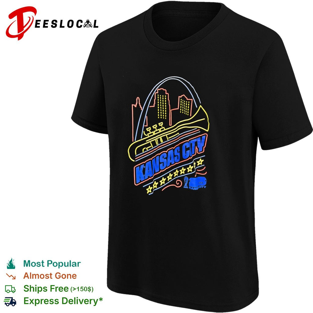 Kansas City FIFA 26 World Cup Gateway Arch Trumpet Skyline shirt