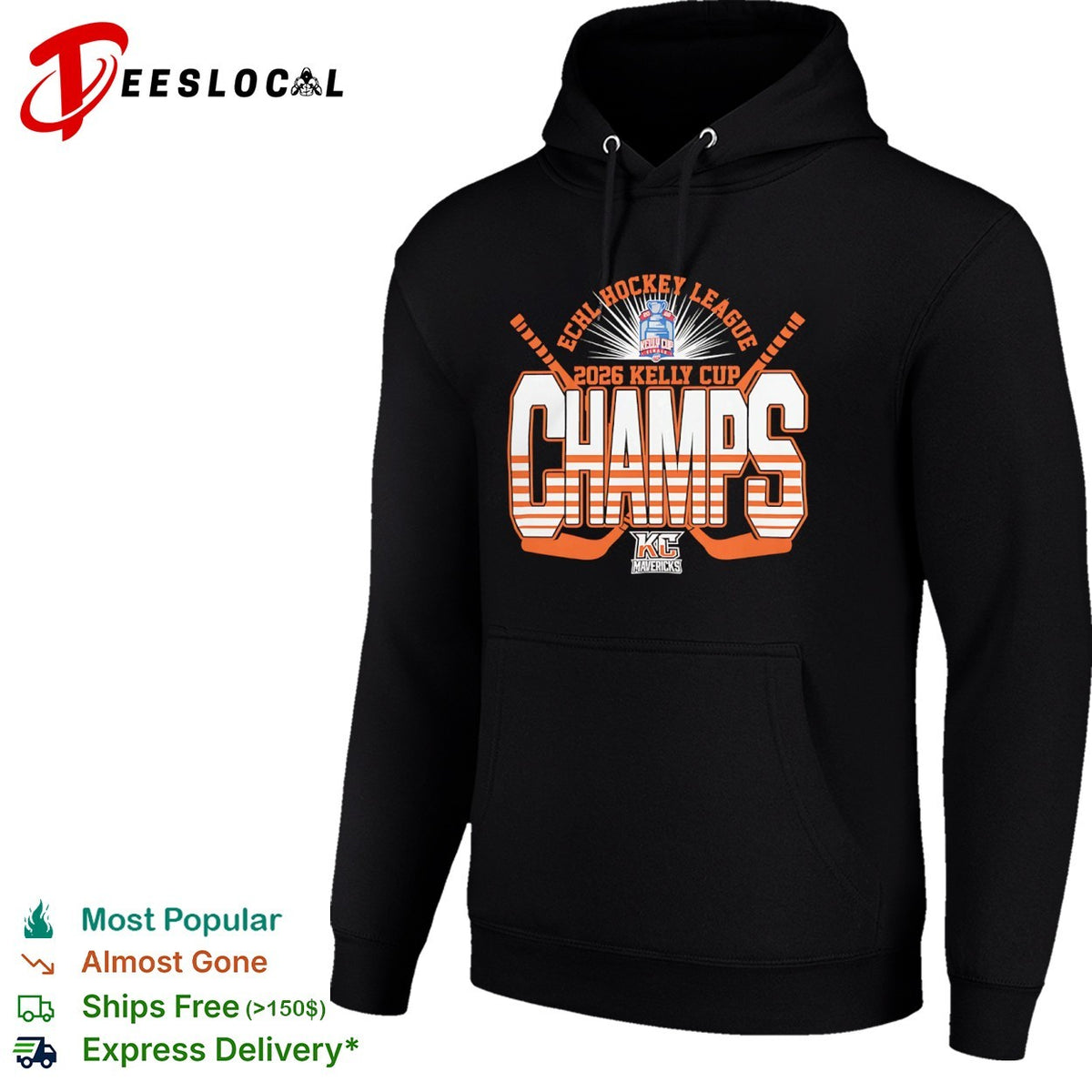 Kansas City Mavericks 2026 ECHL Hockey League Kelly Cup Champs shirt