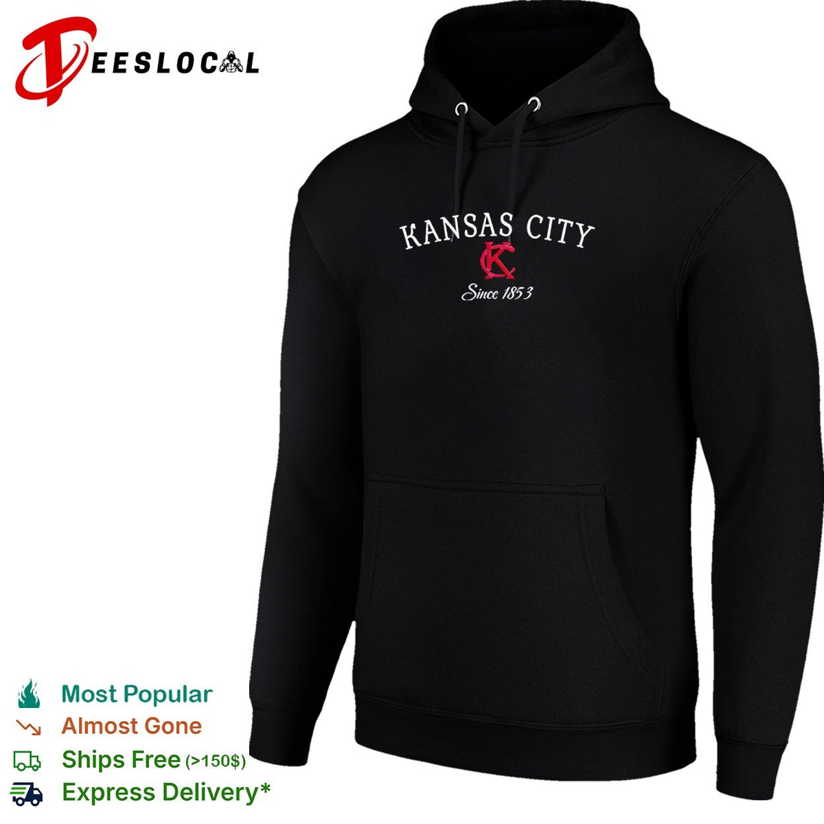 Kansas City interlocking letters since 1853 shirt