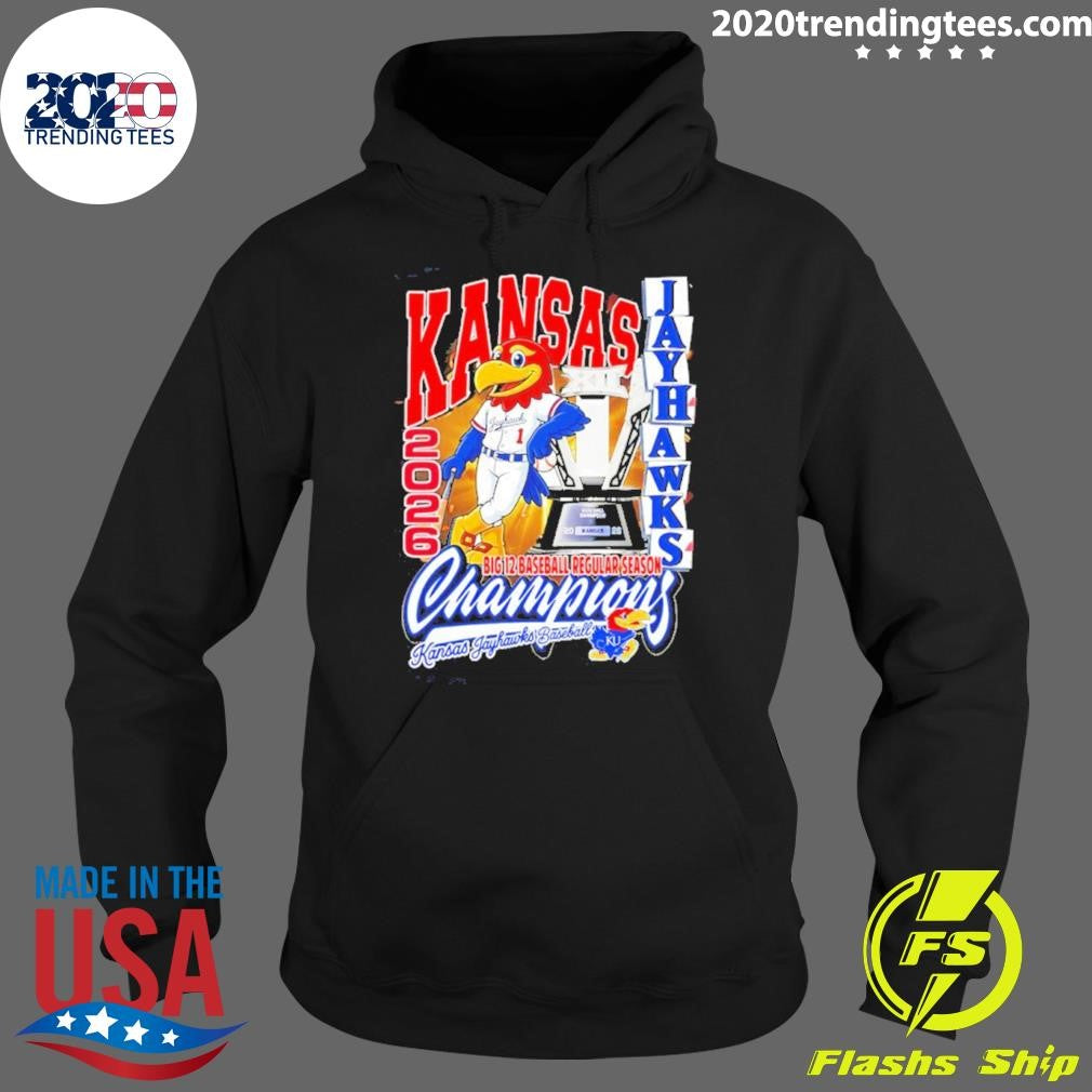 Kansas Jayhawks Baseball Big 12 Regular Season Champions Mascot Trophy Shirt