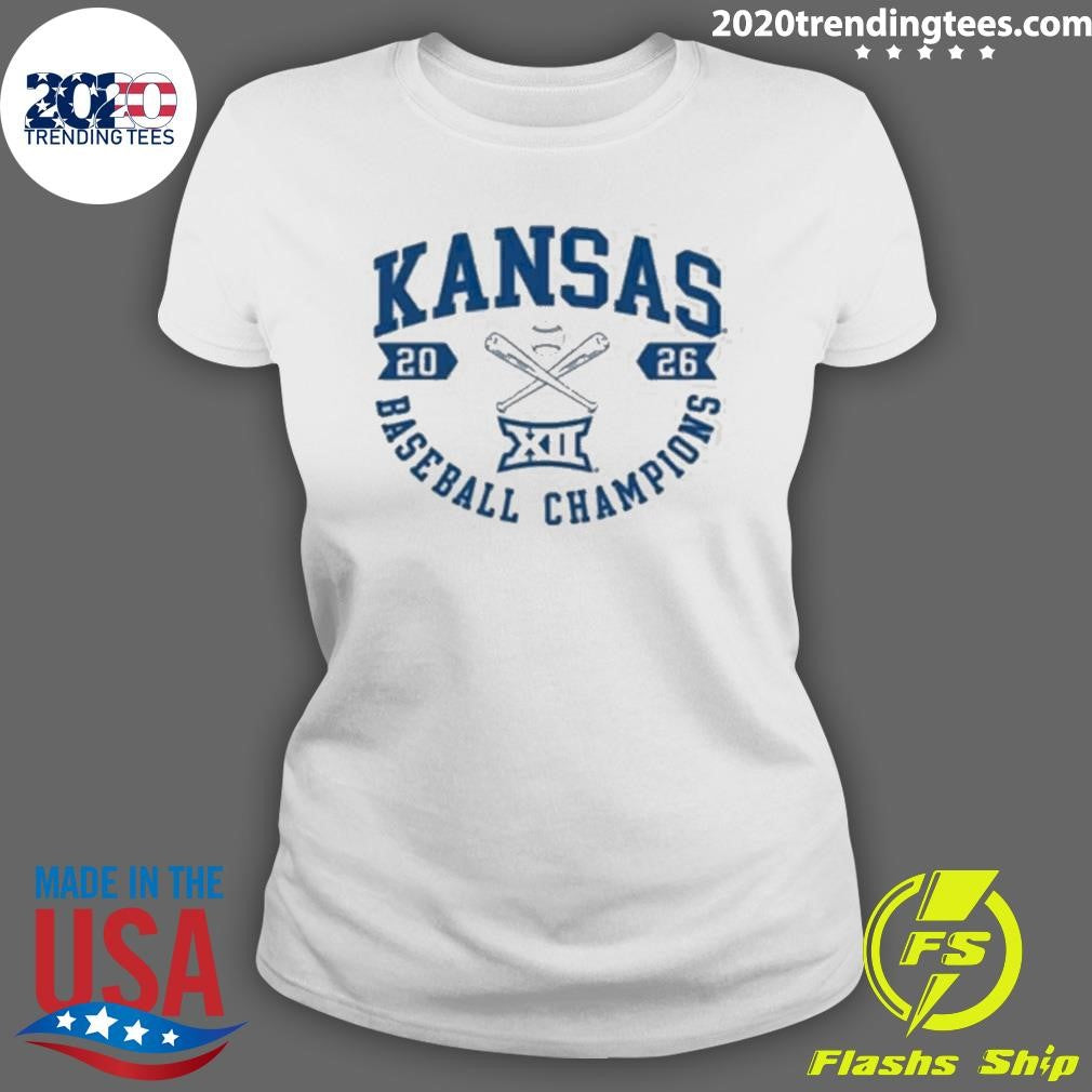 Kansas Jayhawks Summit Sportswear 2026 Big 12 Baseball Tournament Champions Shirt