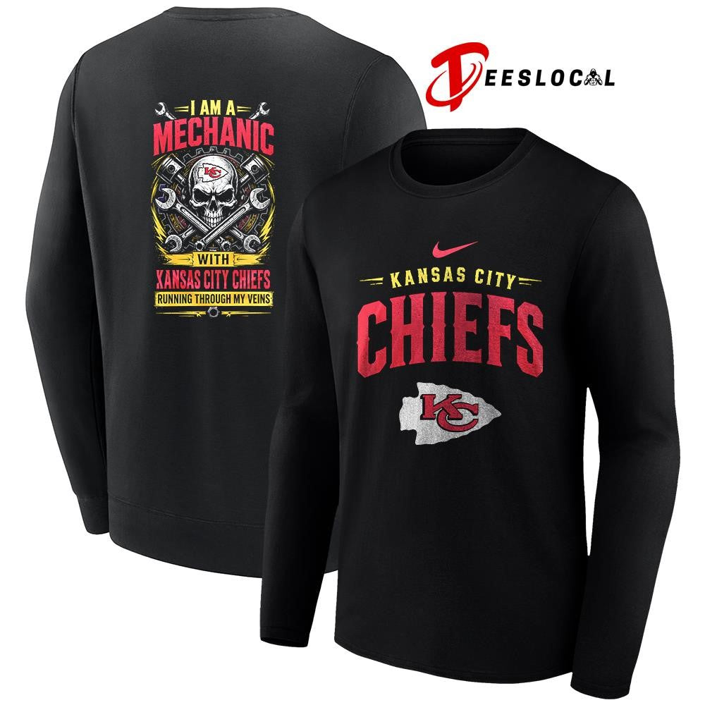 KansasCityChiefsIamamechanicrunningthroughmyveinsskeletonshirt