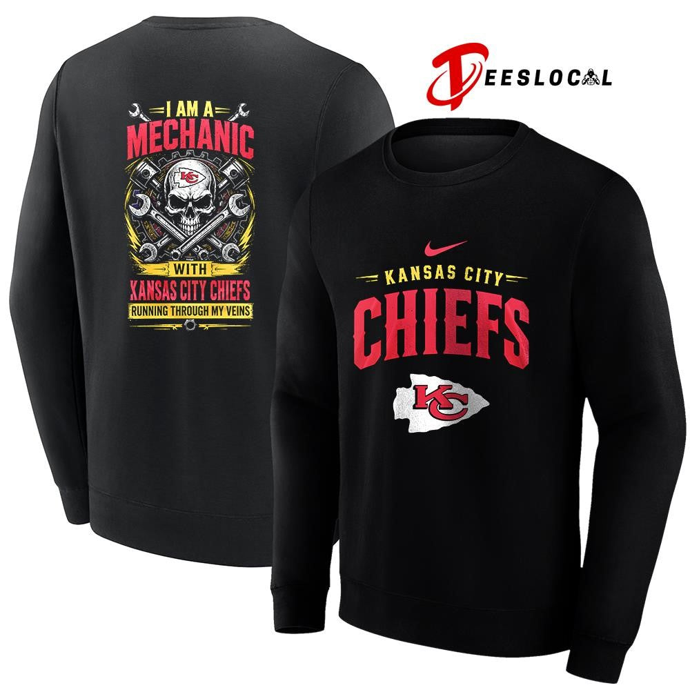 KansasCityChiefsIamamechanicrunningthroughmyveinsskeletonshirt