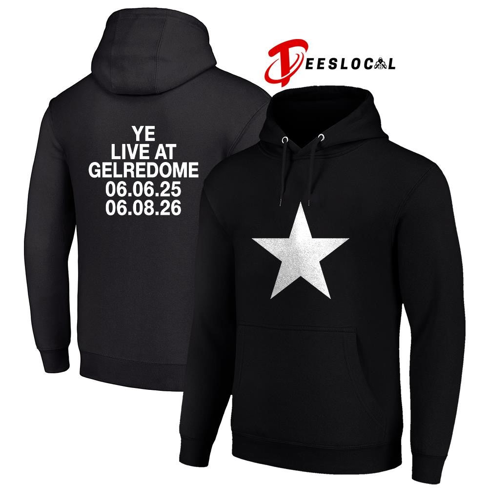 Kanye West live at Gelredome Netherlands star shirt