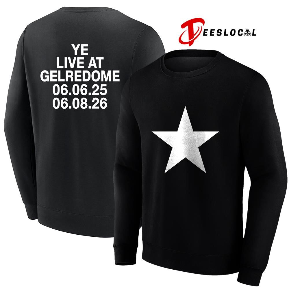 Kanye West live at Gelredome Netherlands star shirt