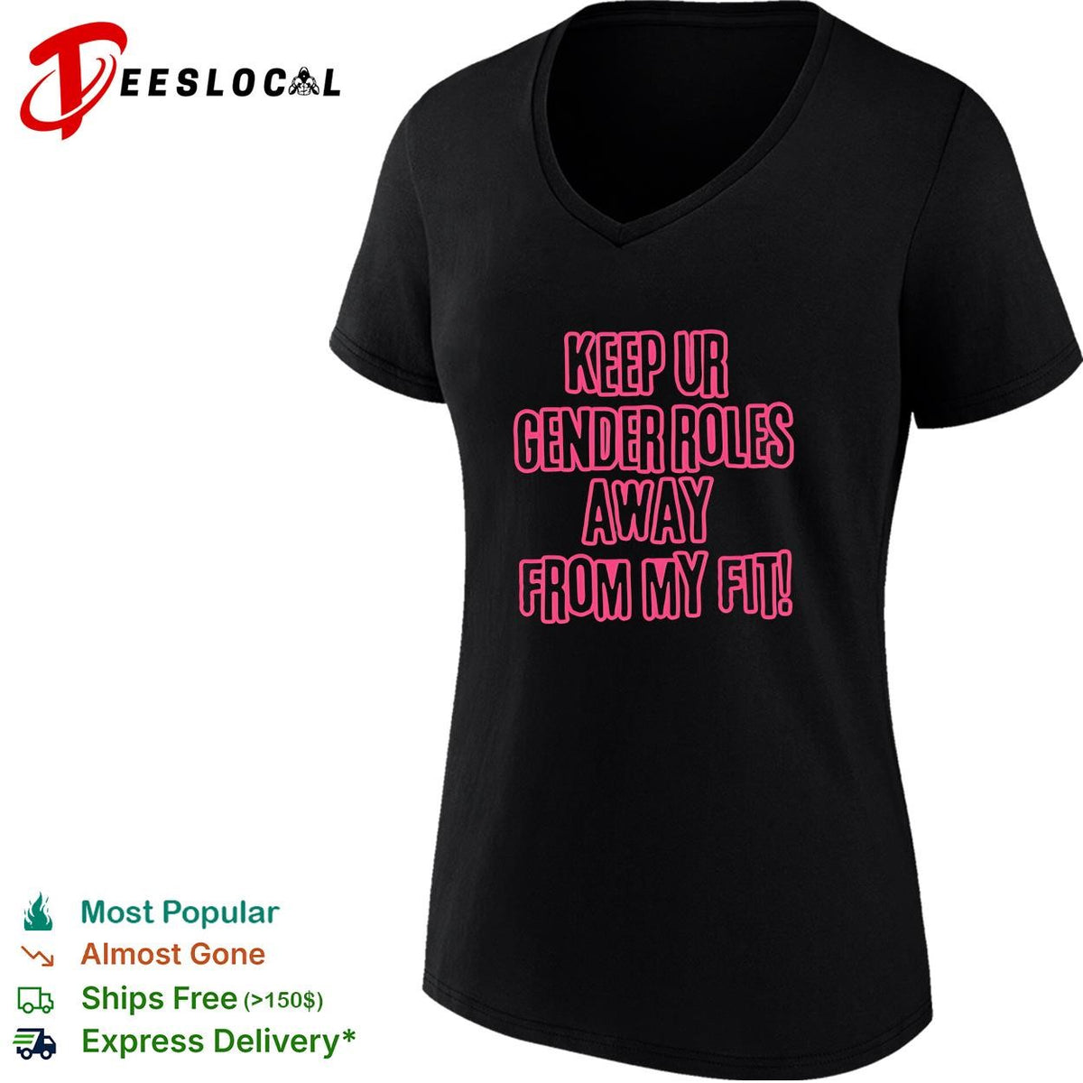Keep ur gender roles away from my fit vintage pink neon shirt