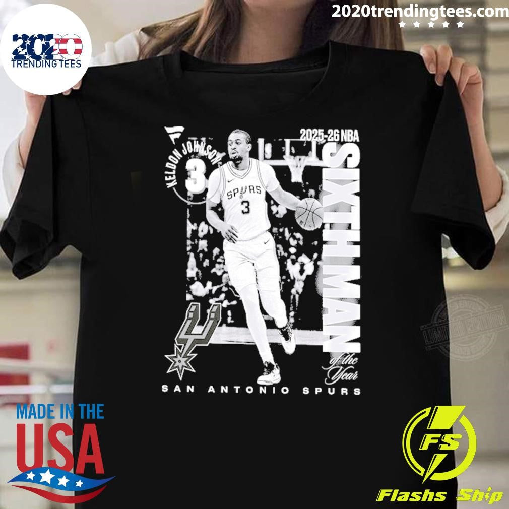 Keldon Johnson San Antonio Spurs 2025-26 NBA Sixth Man Legacy Shirt