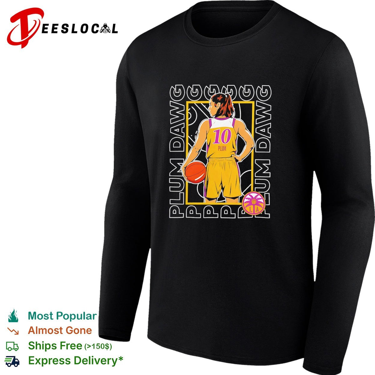 Kelsey Plum Las Vegas Aces WNBA Plum Dawg shirt