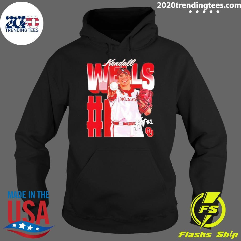 Kendall Wells #1 Oklahoma Sooners Softball Graphic Shirt