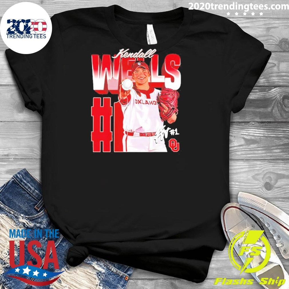 Kendall Wells #1 Oklahoma Sooners Softball Graphic Shirt