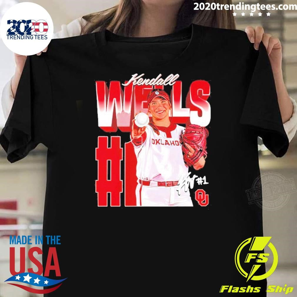Kendall Wells #1 Oklahoma Sooners Softball Graphic Shirt
