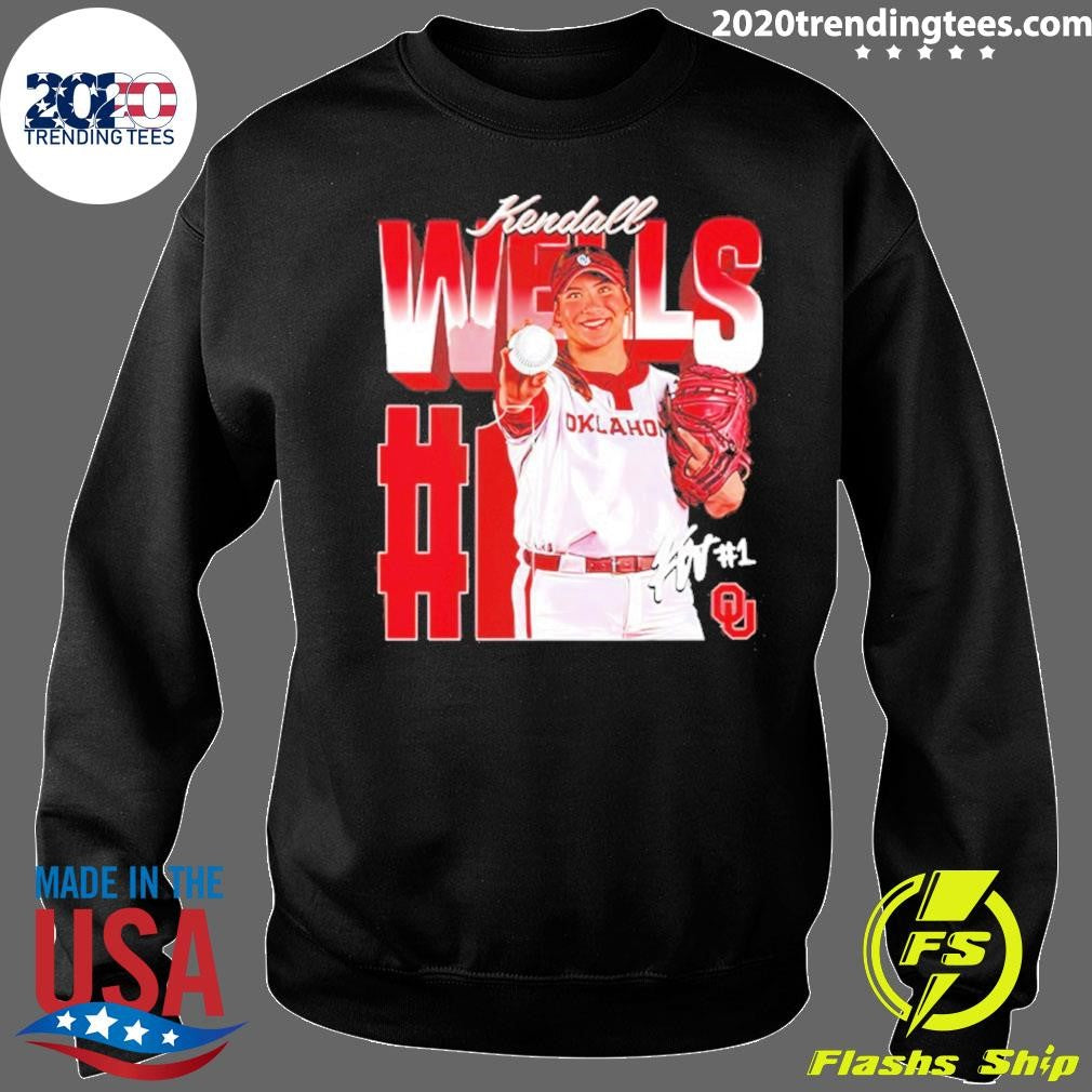 Kendall Wells #1 Oklahoma Sooners Softball Graphic Shirt