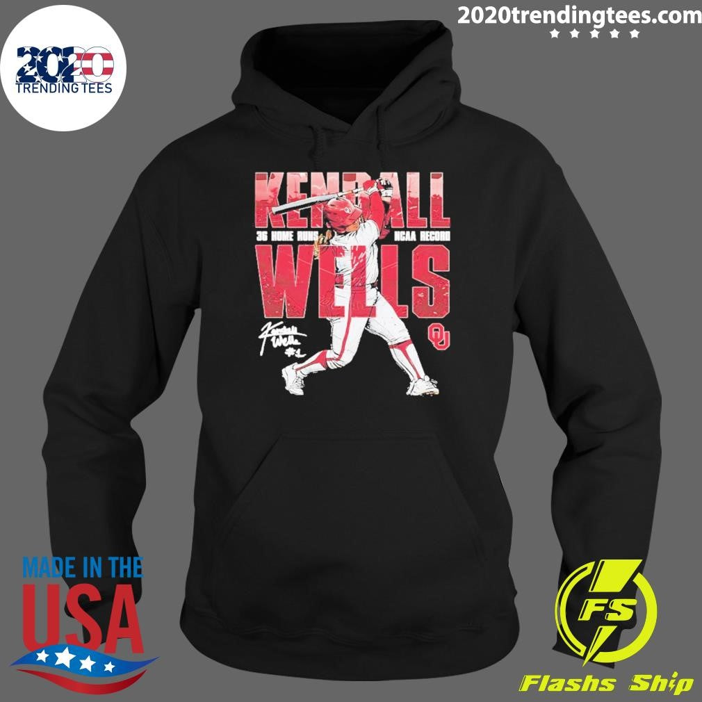 Kendall Wells Oklahoma Sooners Softball 36 Home Runs Signature Shirt