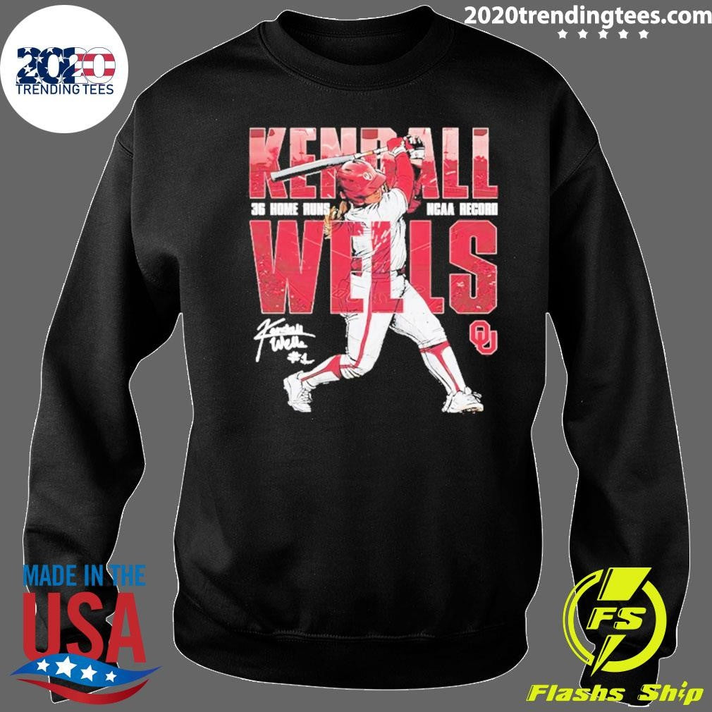 Kendall Wells Oklahoma Sooners Softball 36 Home Runs Signature Shirt