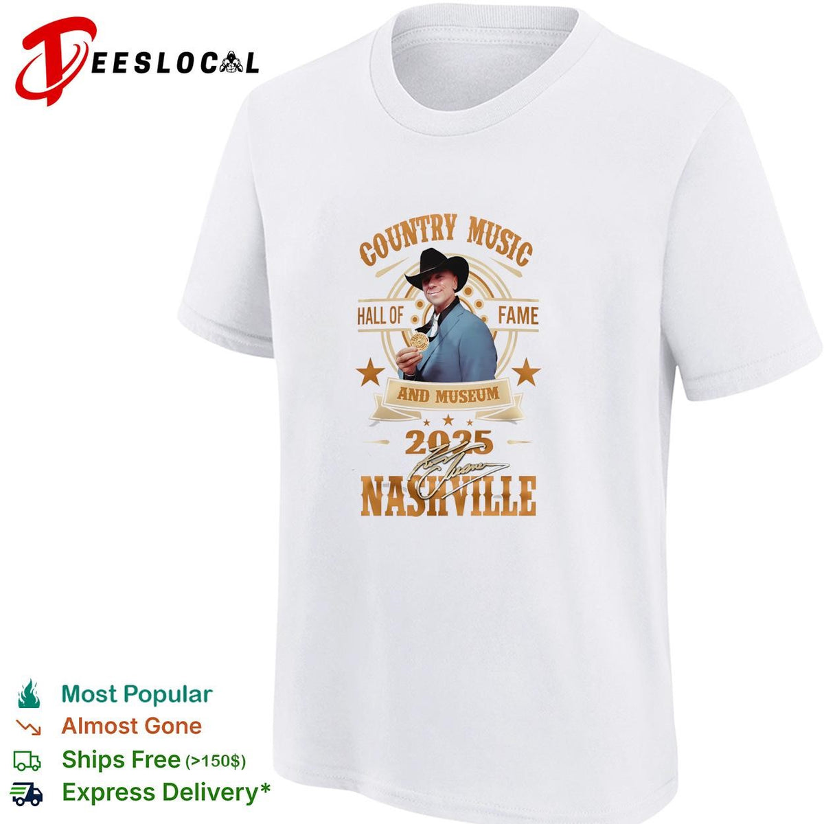 Kenny Chesney country music hall of fame and museum 2025 Nashville portrait shirt