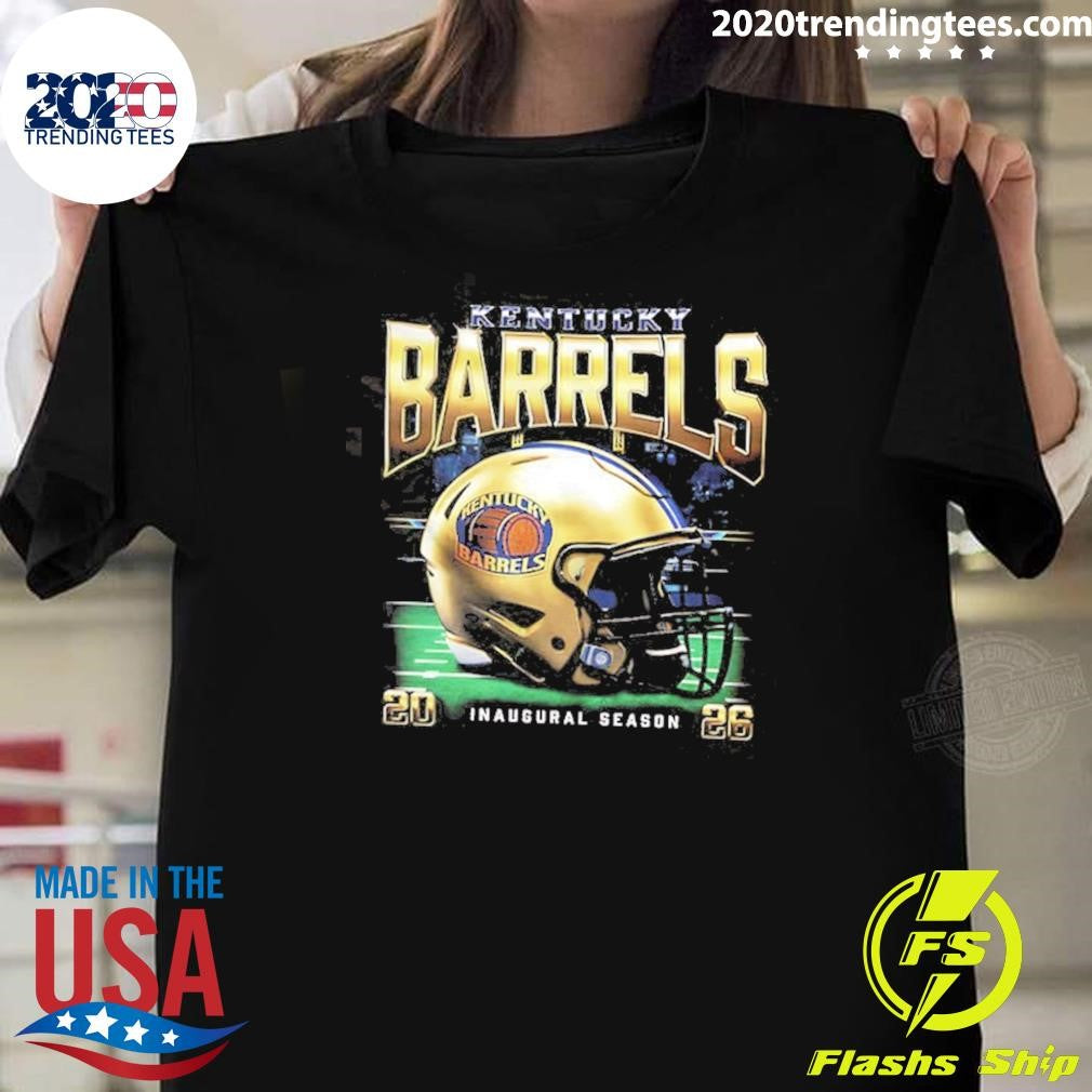 Kentucky Barrels 2026 Inaugural Season Helmet Schedule 2 Sided Shirt