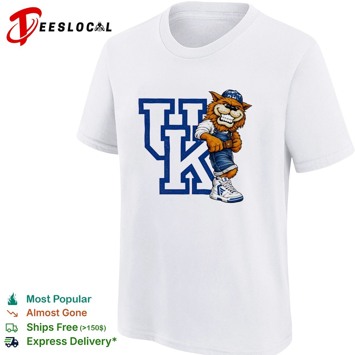 Kentucky Wildcats Mascot UK Logo Cartoon Design Athletics Basketball Fan shirt
