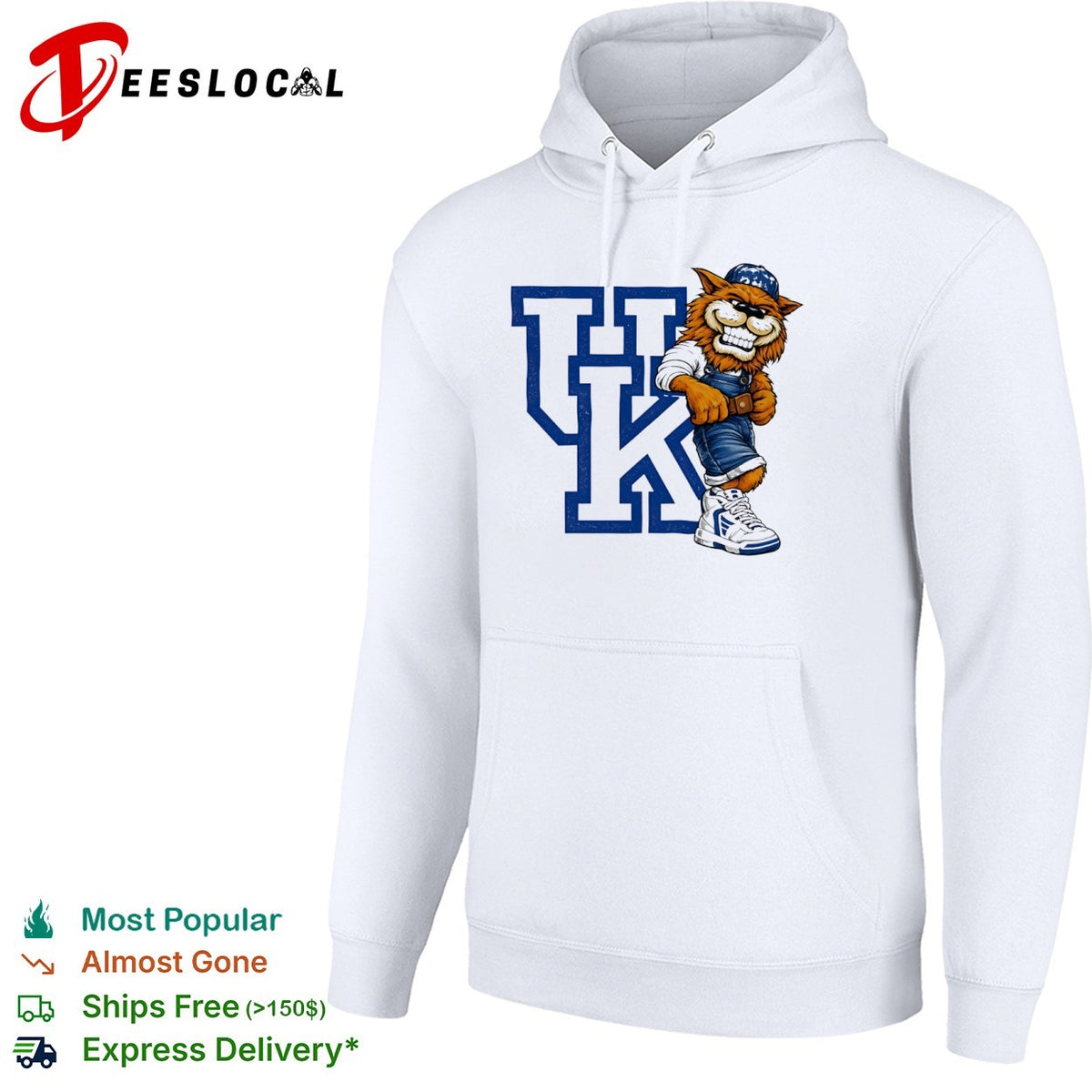 Kentucky Wildcats UK Logo with Scratch Mascot Retro Basketball Mascot Sports shirt