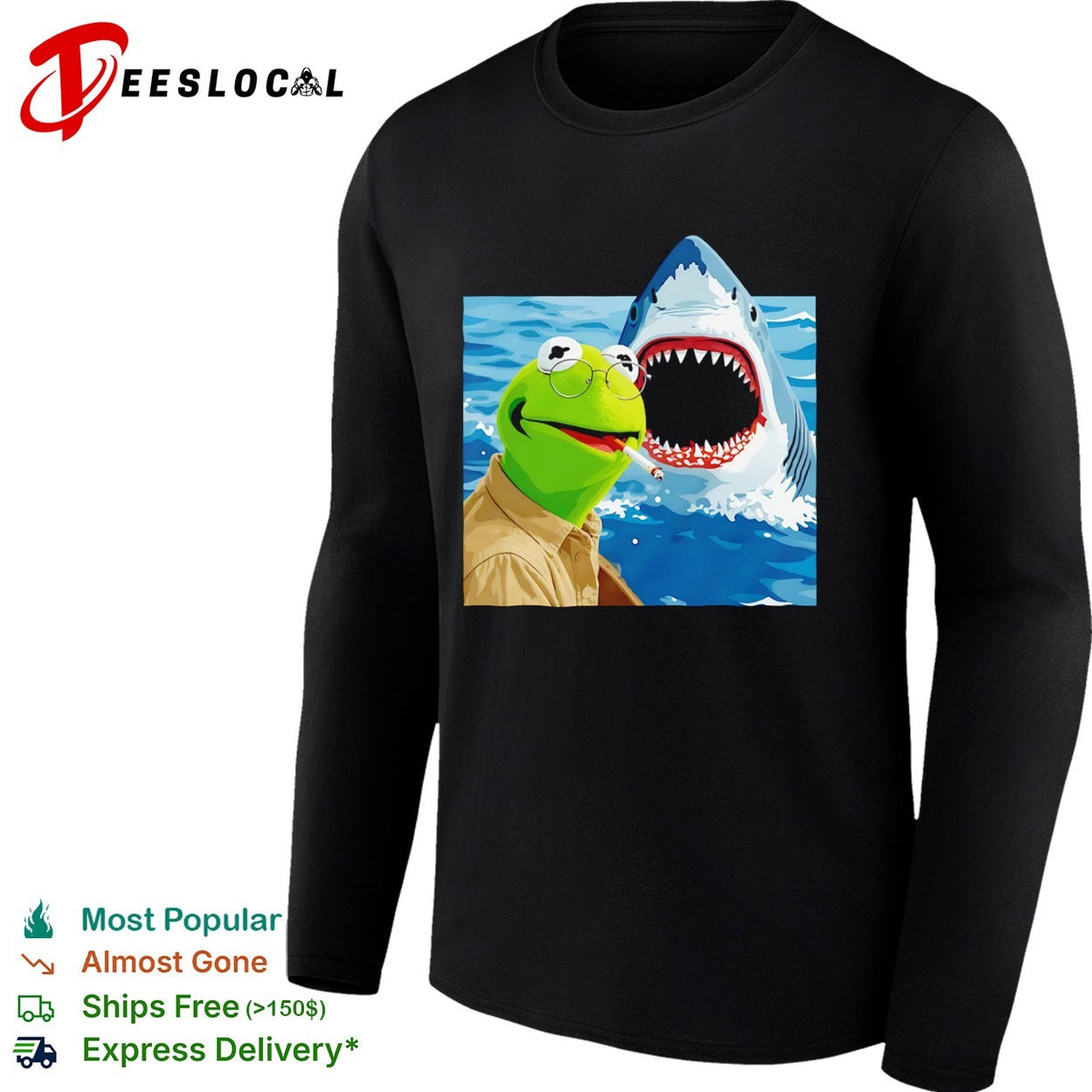 Kermit the Frog x Jaws Movie Shirt