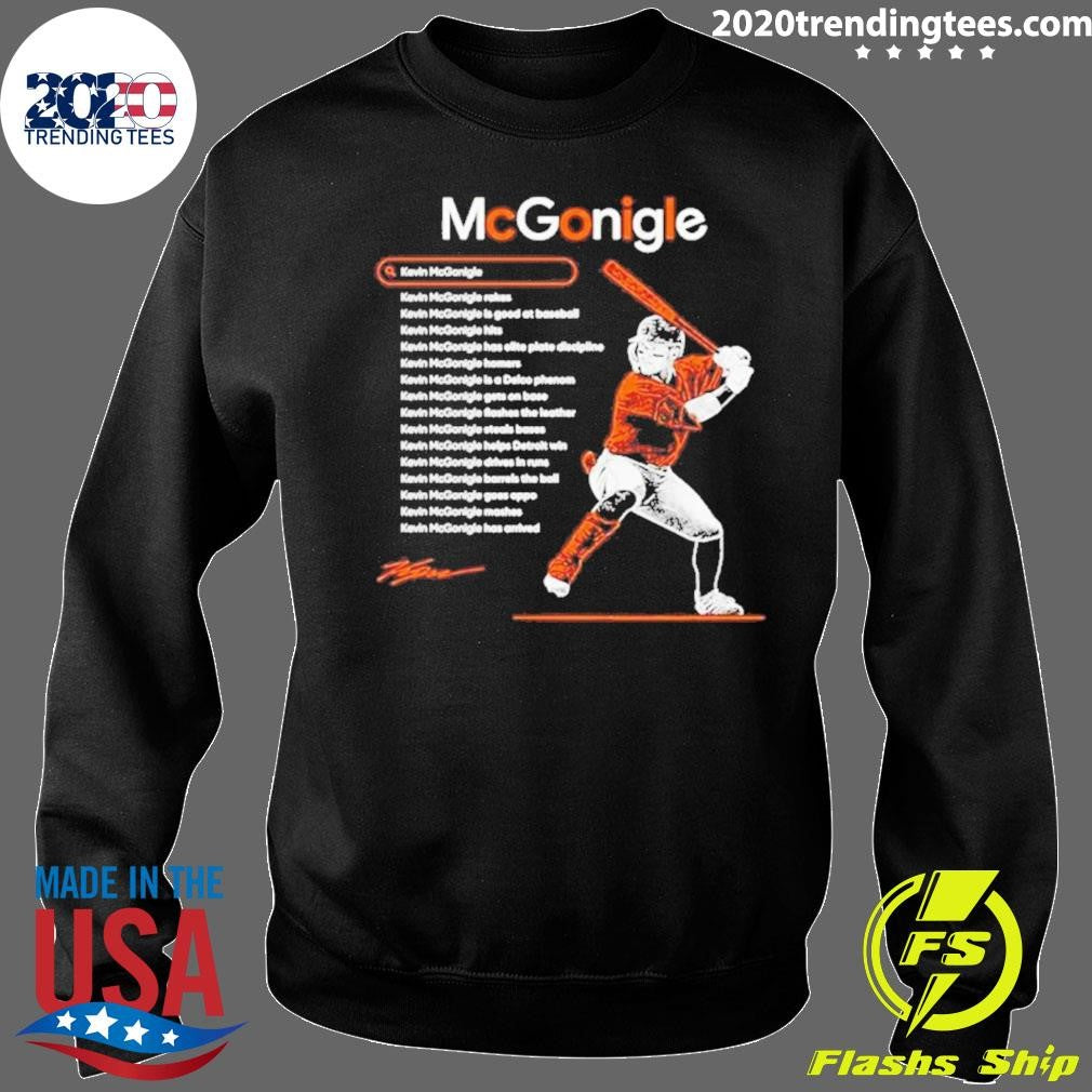 Kevin Mcgonigle Detroit Tigers Baseball Signature Shirt