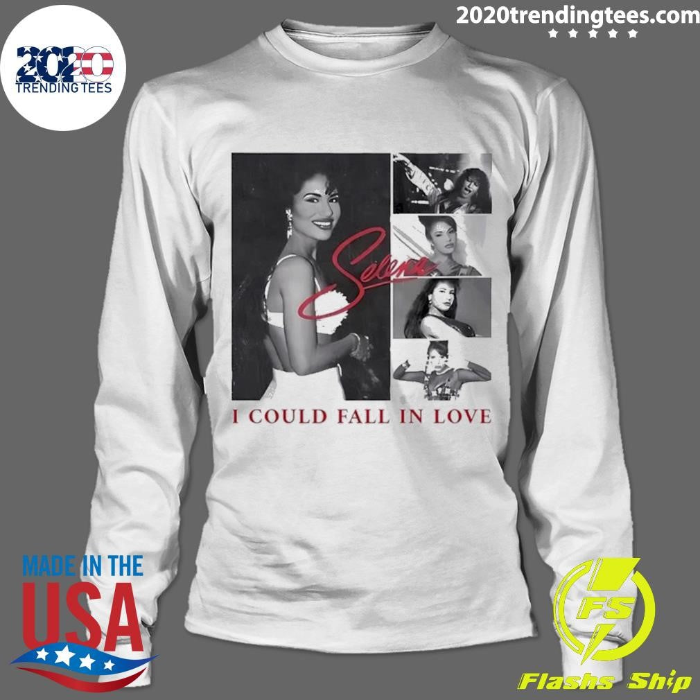 Kevín Wearing Selena I Could Fall In Love Tee Shirt