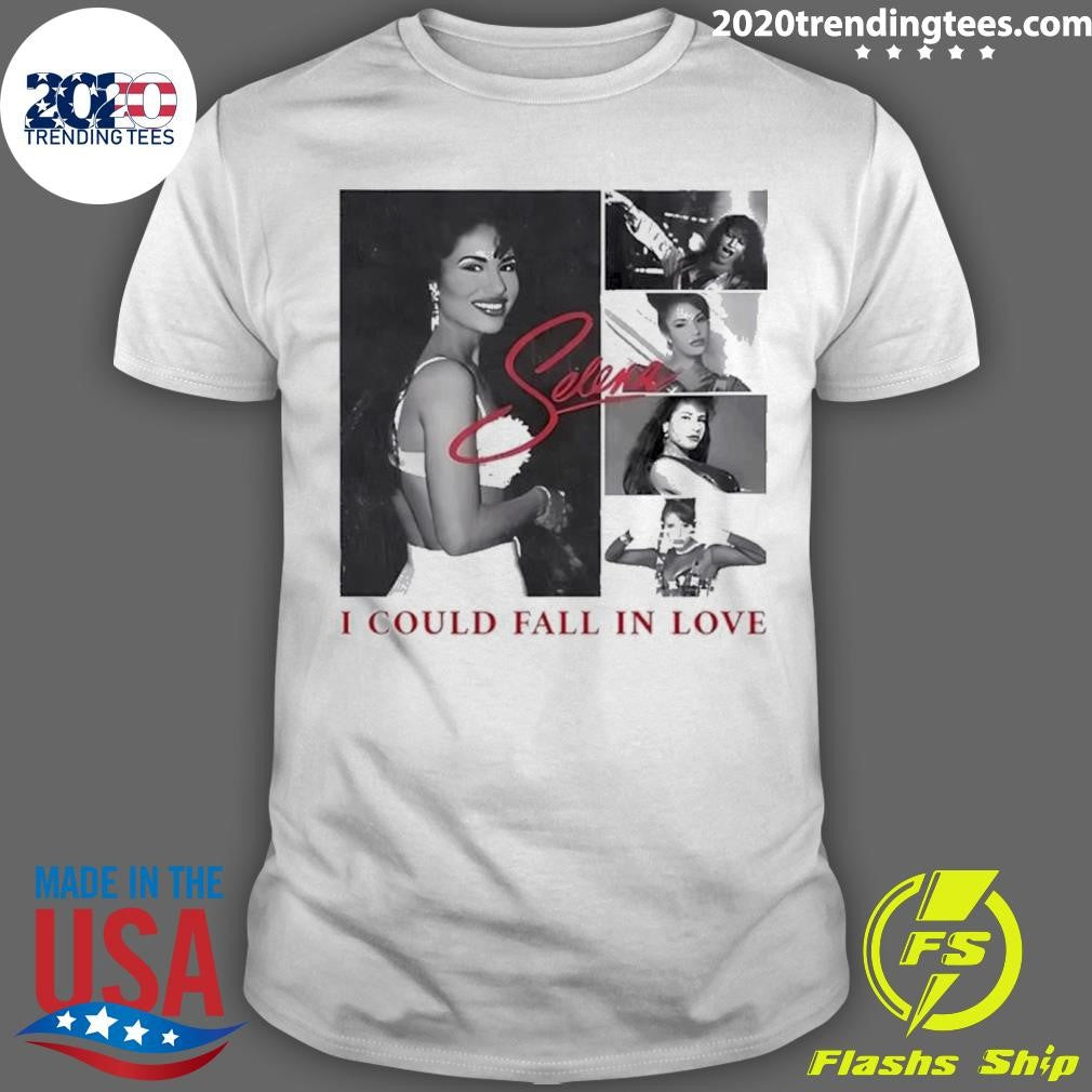 Kevín Wearing Selena I Could Fall In Love Tee Shirt
