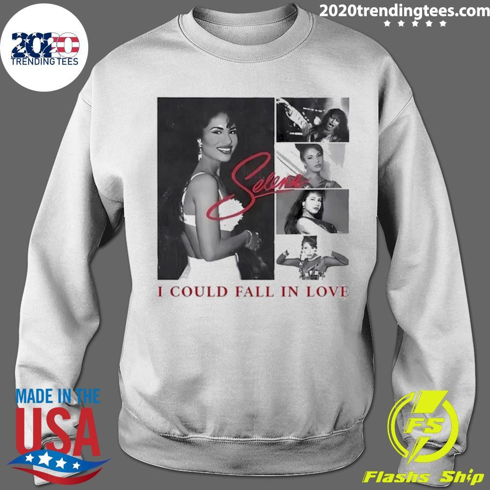 Kevín Wearing Selena I Could Fall In Love Tee Shirt