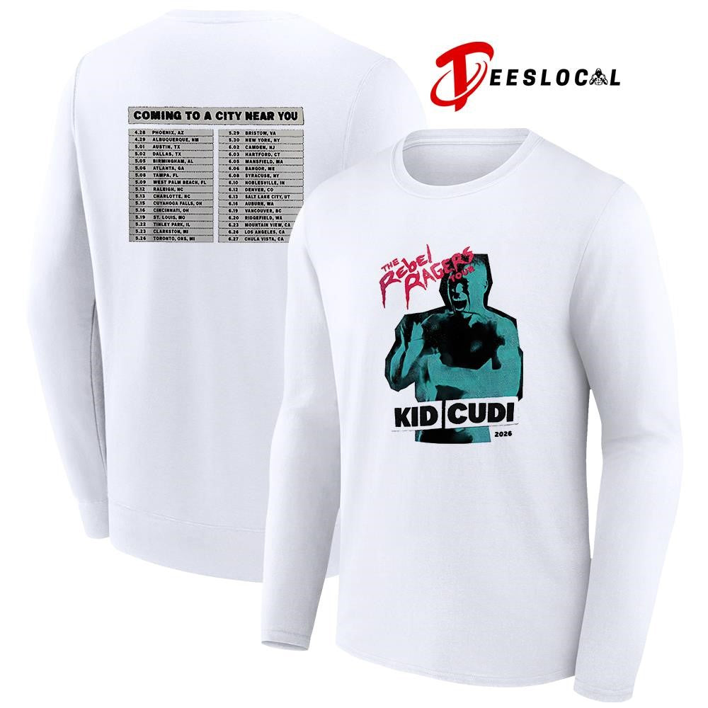 Kid Cudi The Rebel Ragers tour North America dates schedule shirt