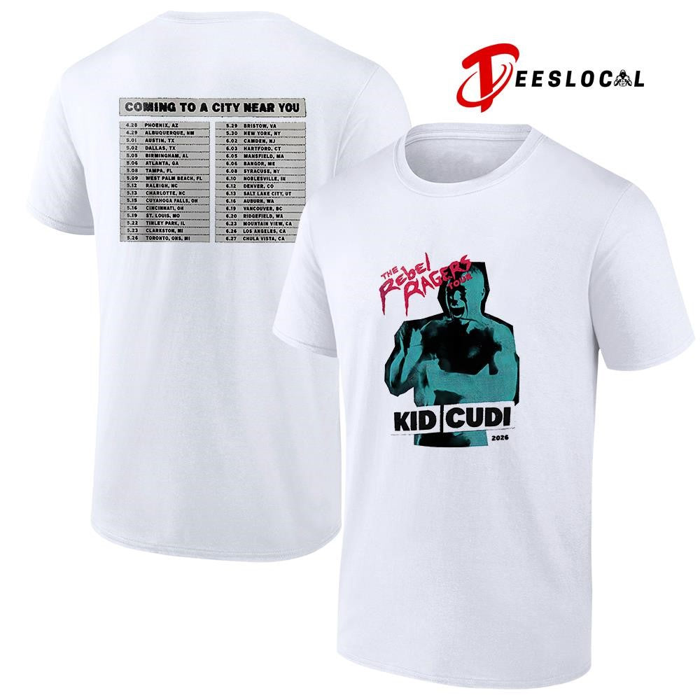 Kid Cudi The Rebel Ragers tour North America dates schedule shirt