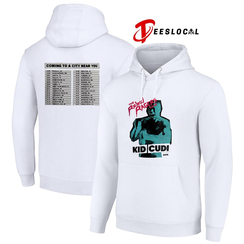 Kid Cudi The Rebel Ragers tour North America graphic shirt
