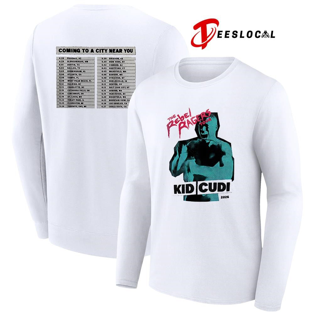 Kid Cudi The Rebel Ragers tour North America graphic shirt