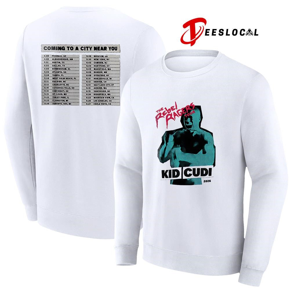 Kid Cudi The Rebel Ragers tour North America graphic shirt