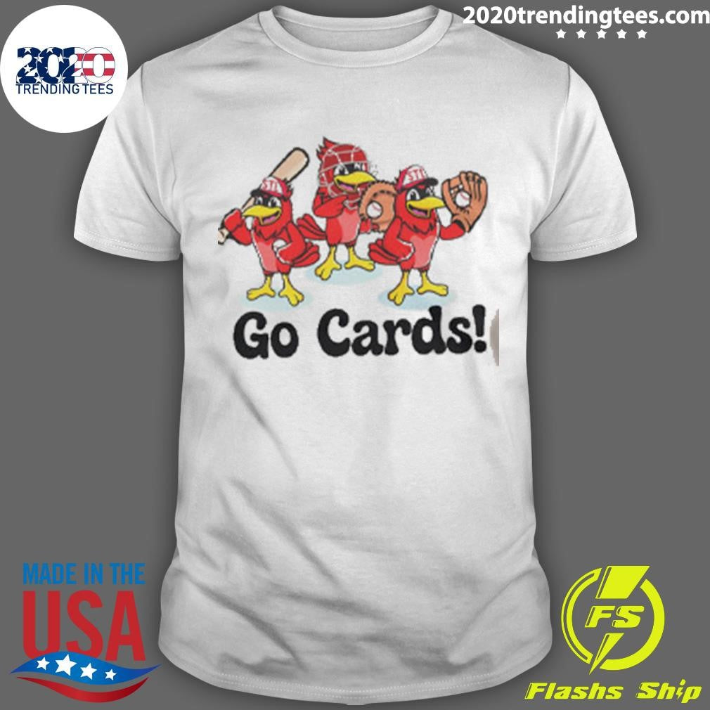 Kids St. Louis Baseball Go Cards Cute Graphic Shirt