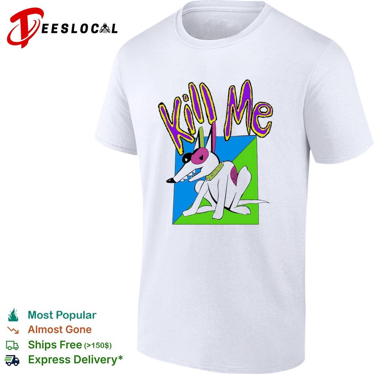 Kill Me Spuds MacKenzie Dog Mascot Bud Light Beer 1980s Retro Vintage Pop Culture shirt