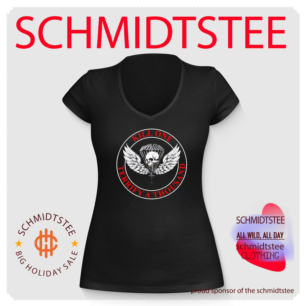 Kill One Terrify a Thousand Paratrooper Skull shirt