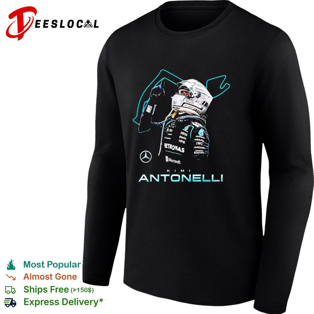 Kimi Antonelli Mercedes AMG Petronas Formula 1 Racing Team portrait fan art shirt