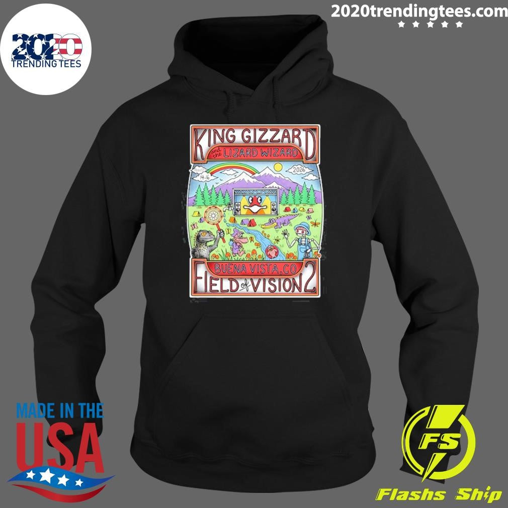 King Gizzard And The Lizard Wizard In Buena Vista CO On August 14-16 2026 Tour Tee Shirt