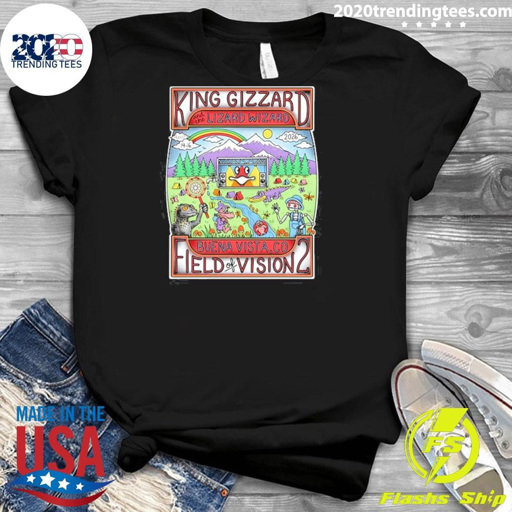 King Gizzard And The Lizard Wizard In Buena Vista CO On August 14-16 2026 Tour Tee Shirt
